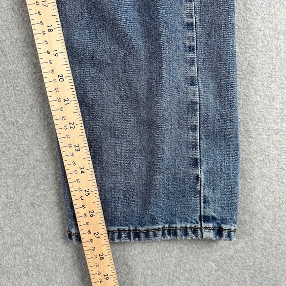 Levi Strauss 505 Mens Jeans W 34 L 29 Blue Wash Straight Fit Denim Western Rodeo - Picture 5 of 9